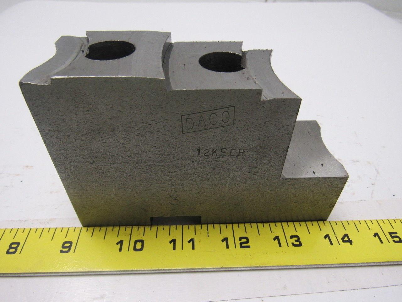 Daco 12KSEH Lathe Chuck Top Jaws 5" X 3-5/16" X 1-3/4" Lot Of 3