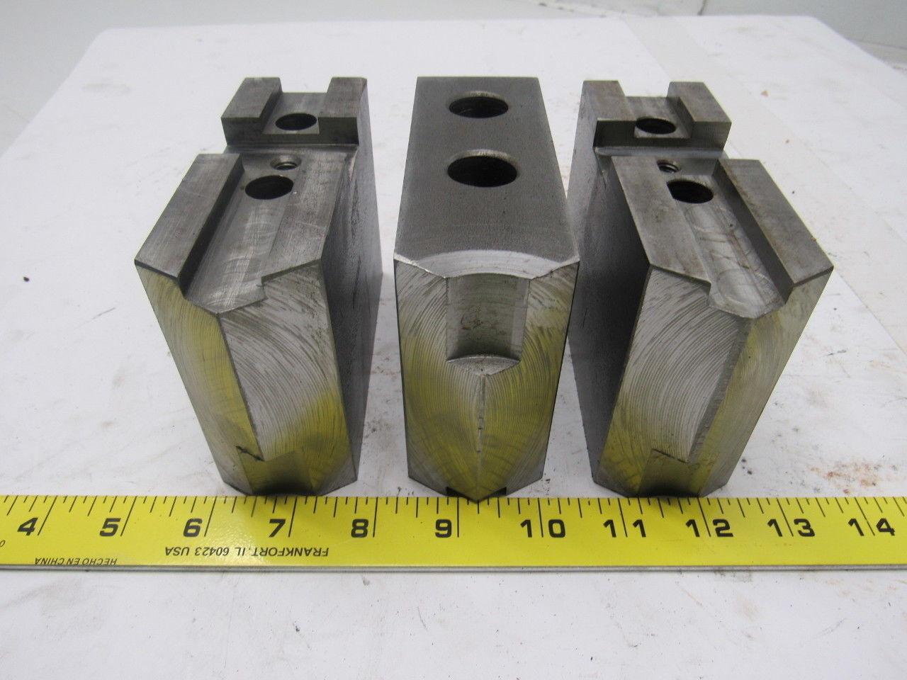 Daco 12KSEH Lathe Chuck Top Jaws Key Type 5" X 3-1/2" X 1-3/4" Lot Of 3