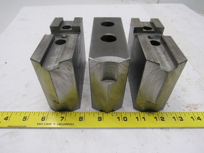 Daco 12KSEH Lathe Chuck Top Jaws Key Type 5" X 3-1/2" X 1-3/4" Lot Of 3