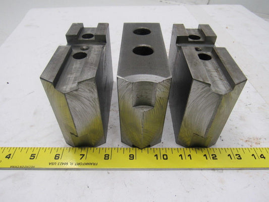 Daco 12KSEH Lathe Chuck Top Jaws Key Type 5" X 3-1/2" X 1-3/4" Lot Of 3