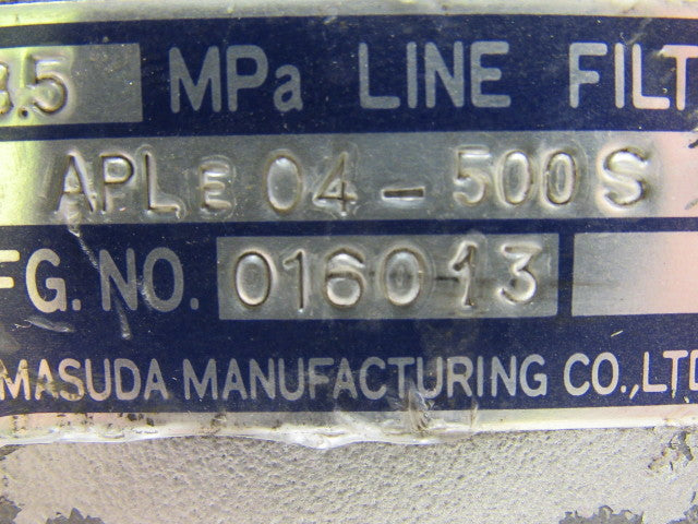 Masuda APLE04-500S Pneumatic Air Line Filter 3.5 Mpa 1/2" NPT Boring Mill Tested