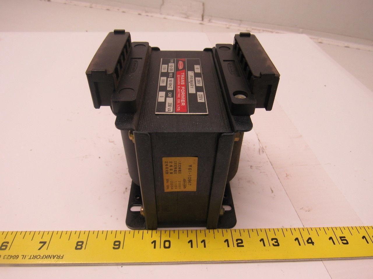 Aihara YS-200 200/220V Primary 110V Secondary 200 VA 50/60Hz Transformer