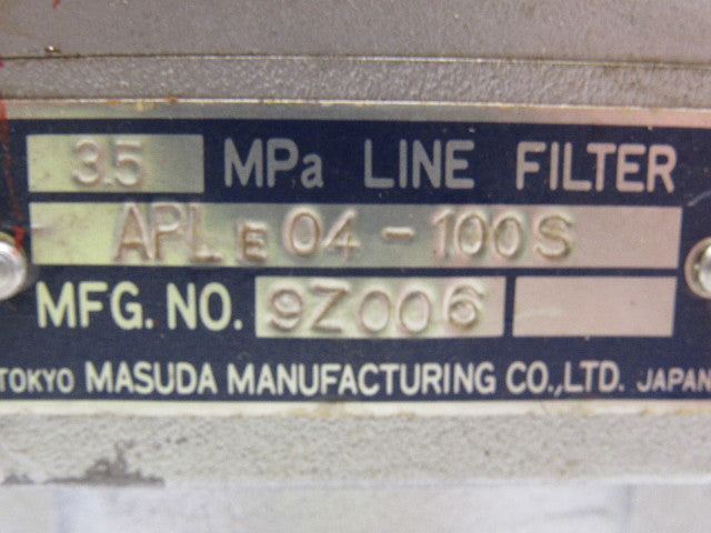 Masuda APLE04-100S Pneumatic Air Line Filter 3.5 MPa 1/2" NPT Boring Mill Tested