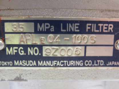 Masuda APLE04-100S Pneumatic Air Line Filter 3.5 MPa 1/2" NPT Boring Mill Tested