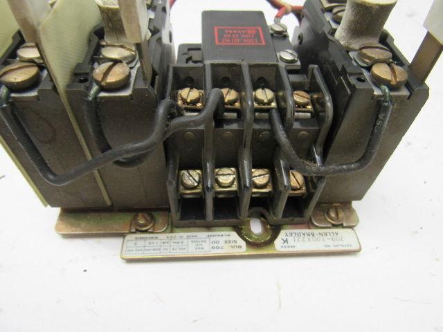 ALLEN BRADLEY 709-T0DX221 Ser K Size 00 Motor Starter Bul.709 3 Ph 2HP Max