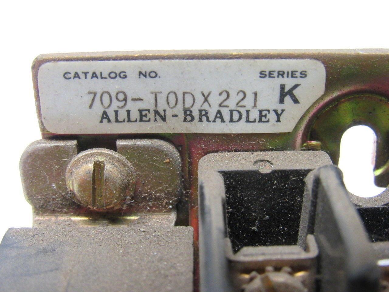 ALLEN BRADLEY 709-T0DX221 Ser K Size 00 Motor Starter Bul.709 3 Ph 2HP Max