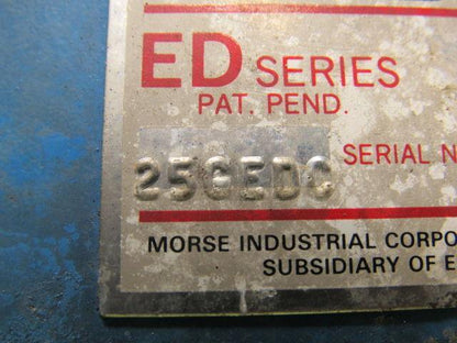 MORSE 25GEDC ED Series Reducer 10:1 7/8" Quill Bore 1-1/4"D x 2-1/2"L Output