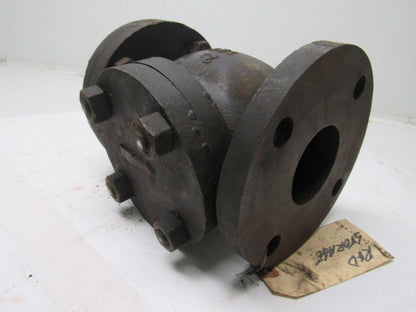 OIC 1124 2-1/2" CI Swing Check Valve 7" Flange Mount Class 125 Bronze Trim Used
