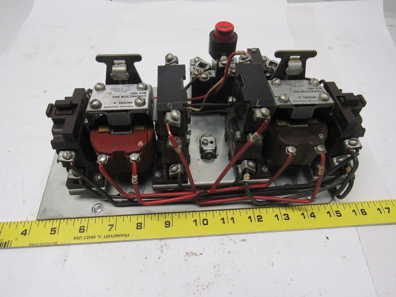 Cutler Hammer 9656H67G Size 0 Reversing Contactors Coil Overload
