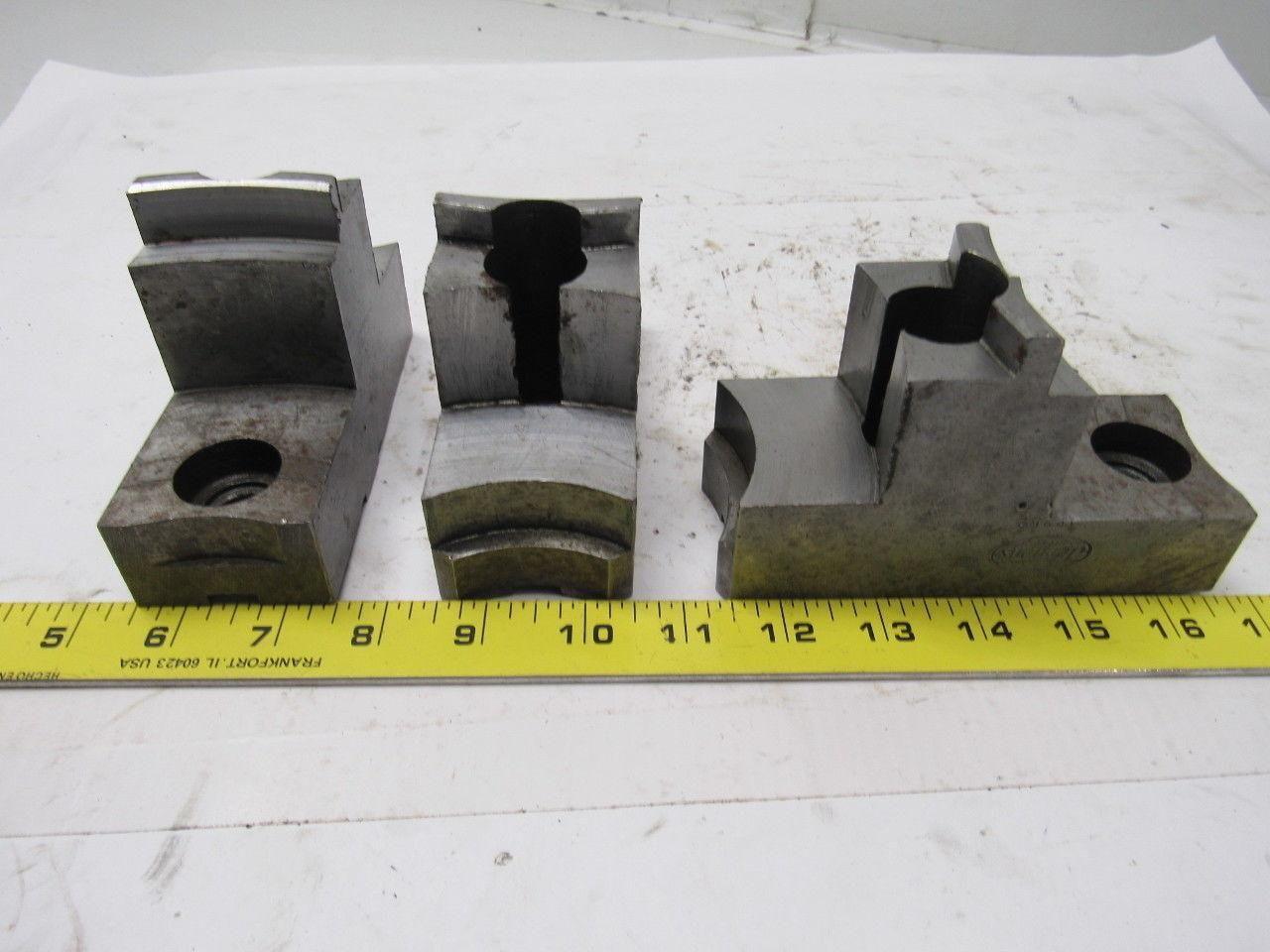 Jergens 15252 Lathe Chuck Top Jaws Pointed 5-1/4" X 3-1/4" X 2" Lot Of 3