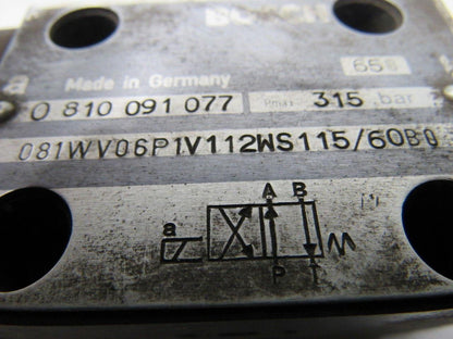 Bosch 081WV06P1V112WS115/60B0 115V/60Hz 4 Way Solenoid Valve