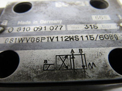 Bosch 081WV06P1V112WS115/60B0 115V/60Hz 4 Way Solenoid Valve