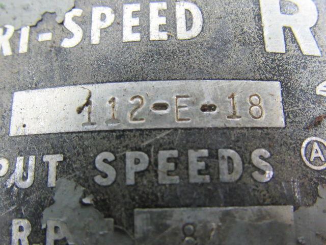REEVES MOTODRIVE 112-E-18 Vari Speed Drive Parallel 3/4HP 21-84RPM 27.8:1