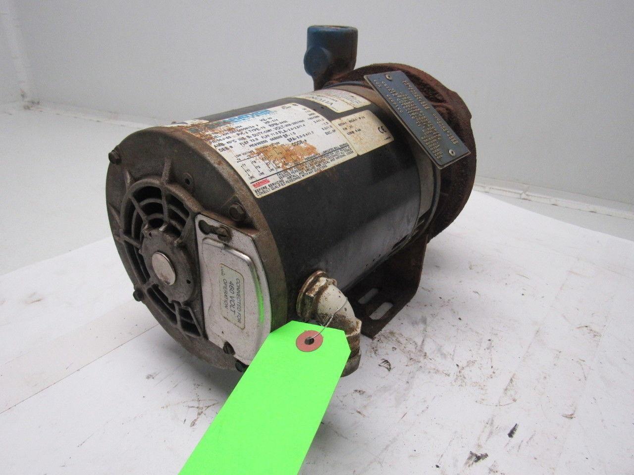 Scot Model 11 Standard 3/4HP 3PH End Suction Centrifugal Pump 1.25" X 1"