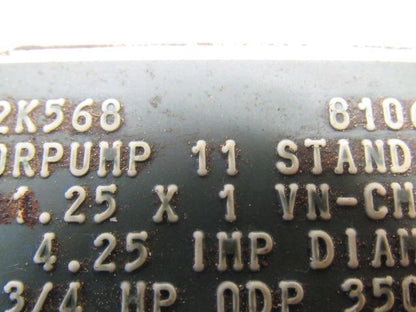 Scot Model 11 Standard 3/4HP 3PH End Suction Centrifugal Pump 1.25" X 1"