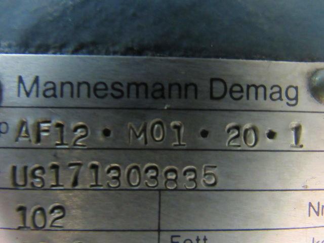 Mannesmann Demag AF12-M01-20.1 Overhead Crane Offset Gear Motor 3" Hollow Shaft