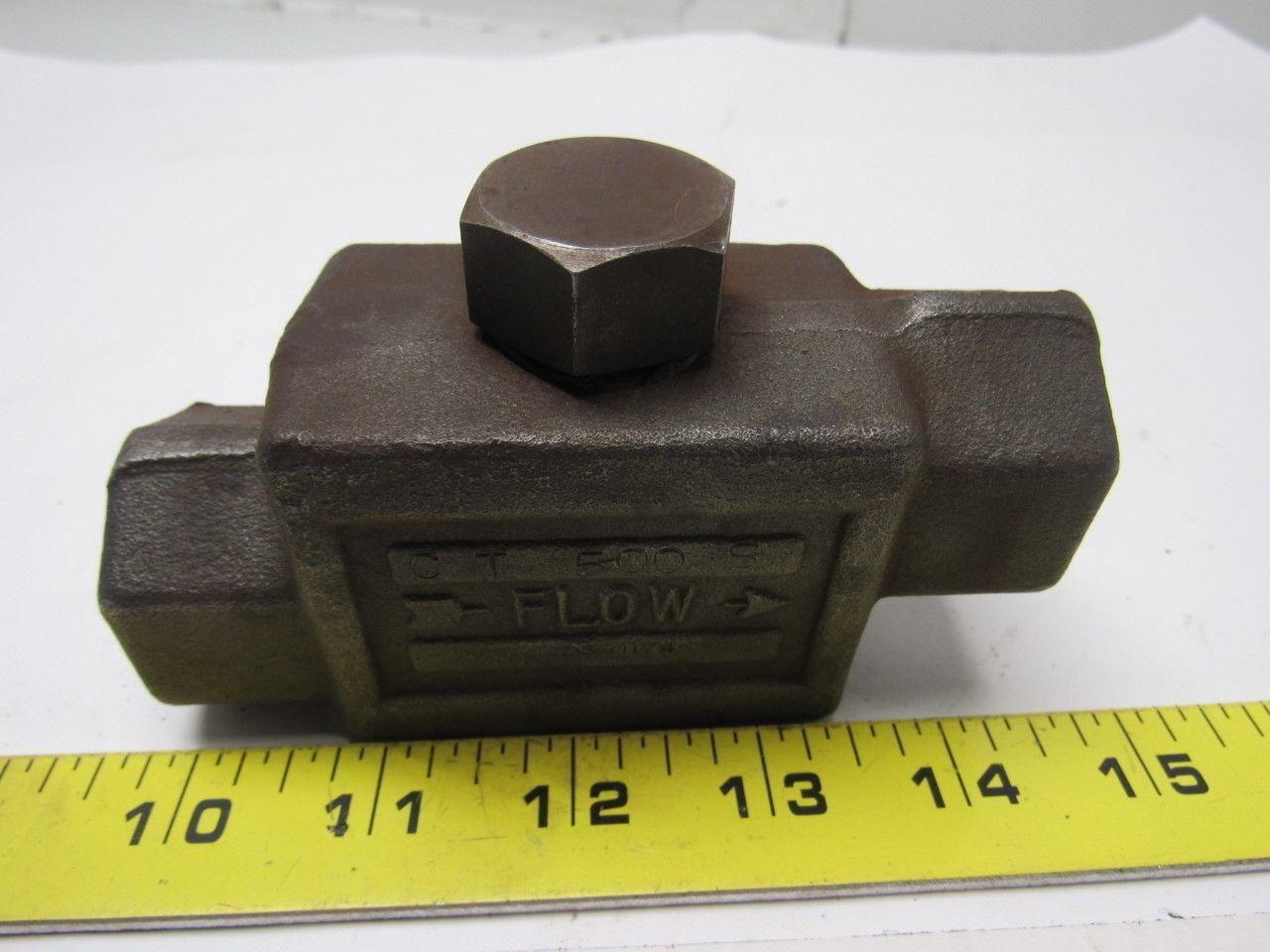 Deltrol Auto-Ponents CT-500-S In Line Flow Control Valve 1/2" NPT