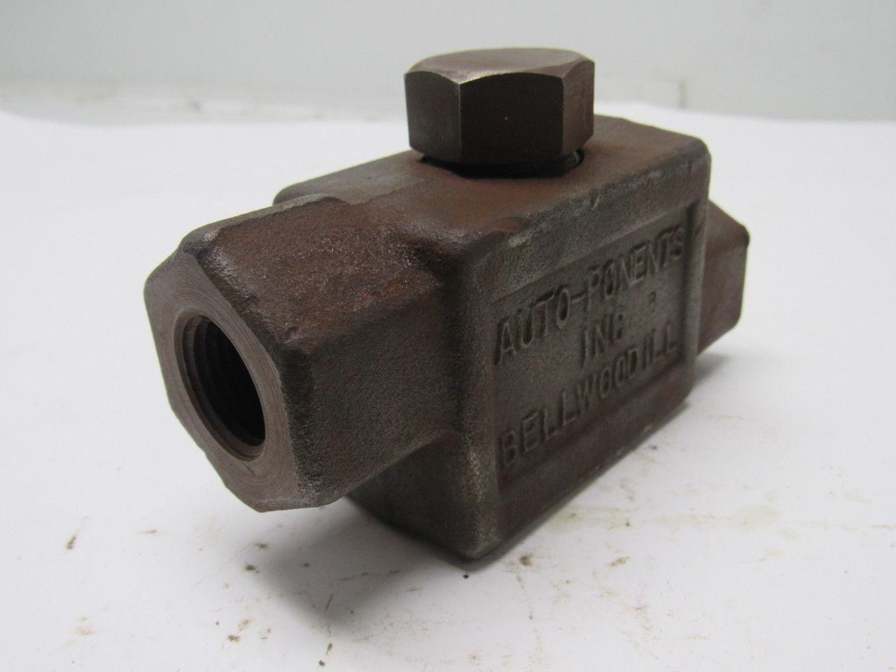 Deltrol Auto-Ponents CT-500-S In Line Flow Control Valve 1/2" NPT