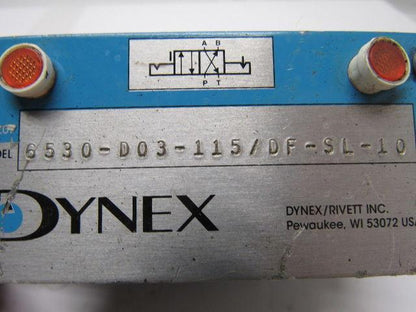 Dynex 6530-D03-115/DF-SL-10 Solenoid Operated Directional Control Valve 110V