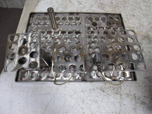 14-1/2" X 11" Stainless Steel Solvent Dip Wash Basket With Compartments & Lid