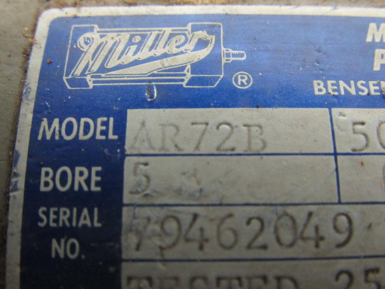 Miller Fluid Power AR72B Pneumatic Cylinder 5" Bore X 6" Stroke