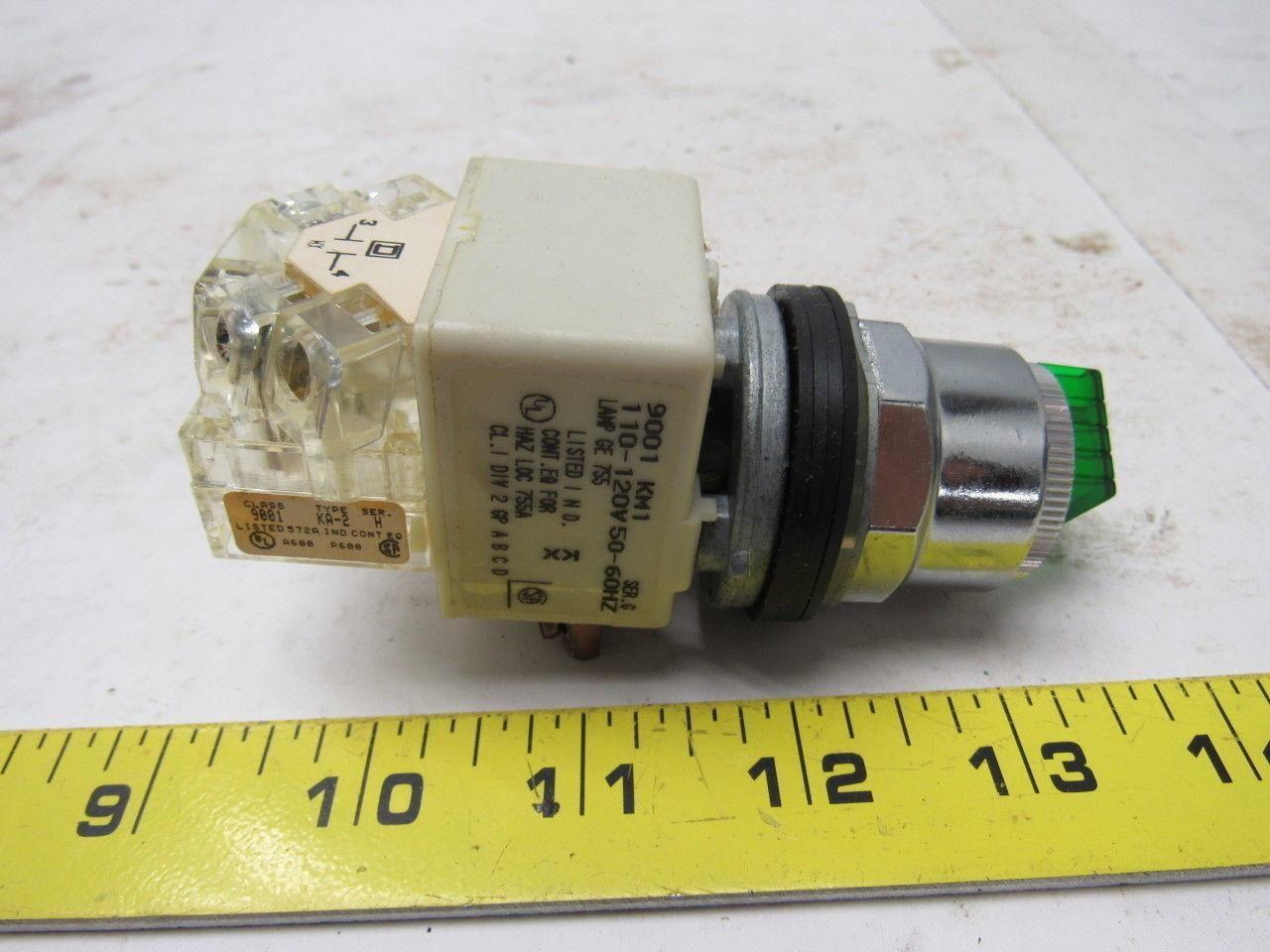 Square D 9001K12J1GH5 Illuminated Selector Switch Green