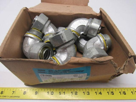 Crouse Hinds Co LBT1009 1" 90° Male Flexible Conduit Connector Box of 10