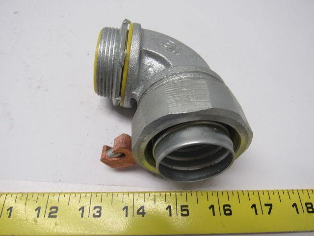 Crouse Hinds Co LBT15090GC 1-1/2" 90° Grounded Liquidtight Connector Lot of 2
