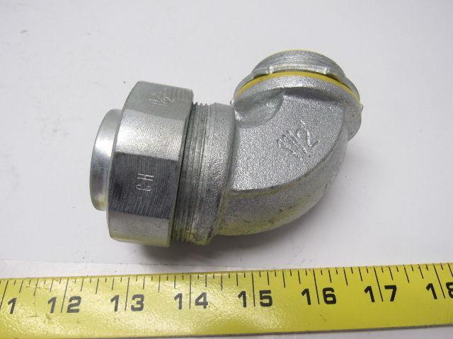 Crouse Hinds Co LBT15090GC 1-1/2" 90° Grounded Liquidtight Connector Lot of 2