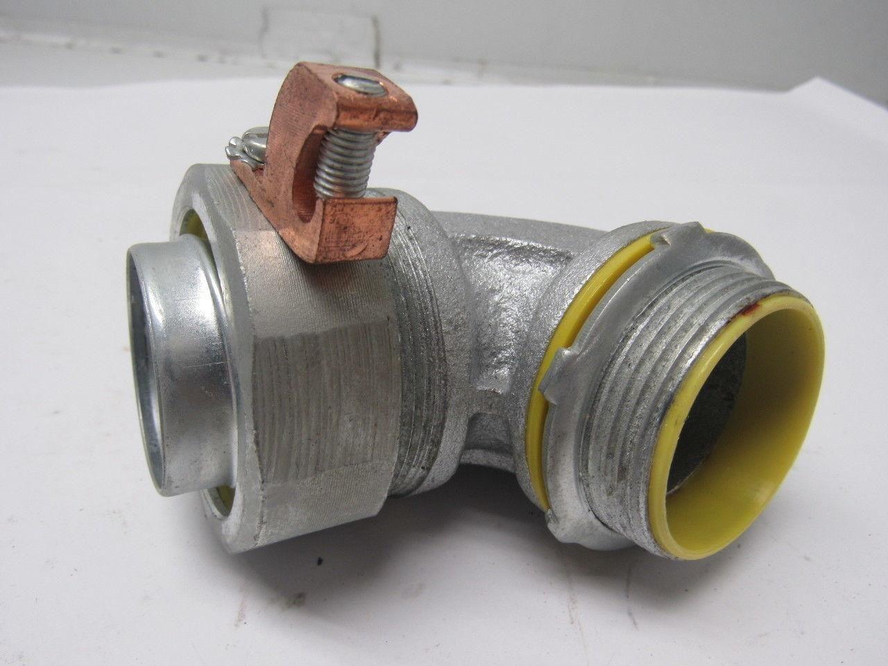 Crouse Hinds Co LBT15090GC 1-1/2" 90° Grounded Liquidtight Connector Lot of 2
