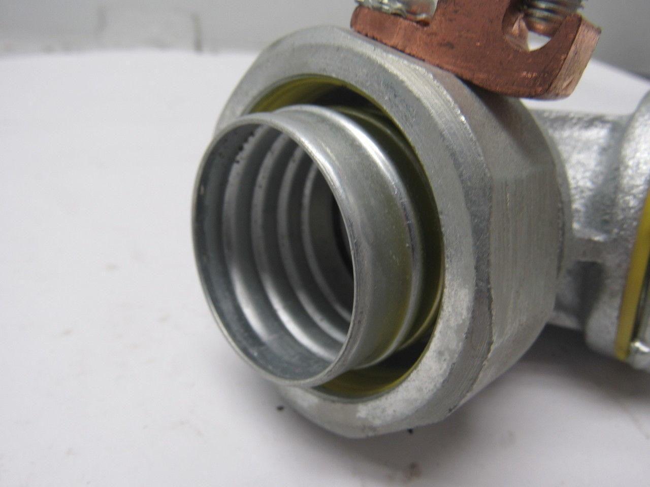 Crouse Hinds Co LBT15090GC 1-1/2" 90° Grounded Liquidtight Connector Lot of 2