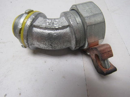 Crouse Hinds Co LTB7545GC 3/4"  45° Connector Ground Lug Insulated Lot of 10