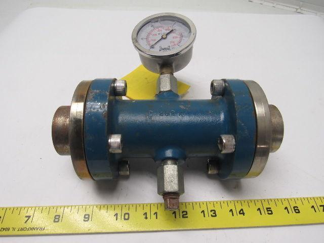 OPW Inline Pressure Monitoring Bladder Coupling 1" NPT Or Flange Mount 0-100 PSI
