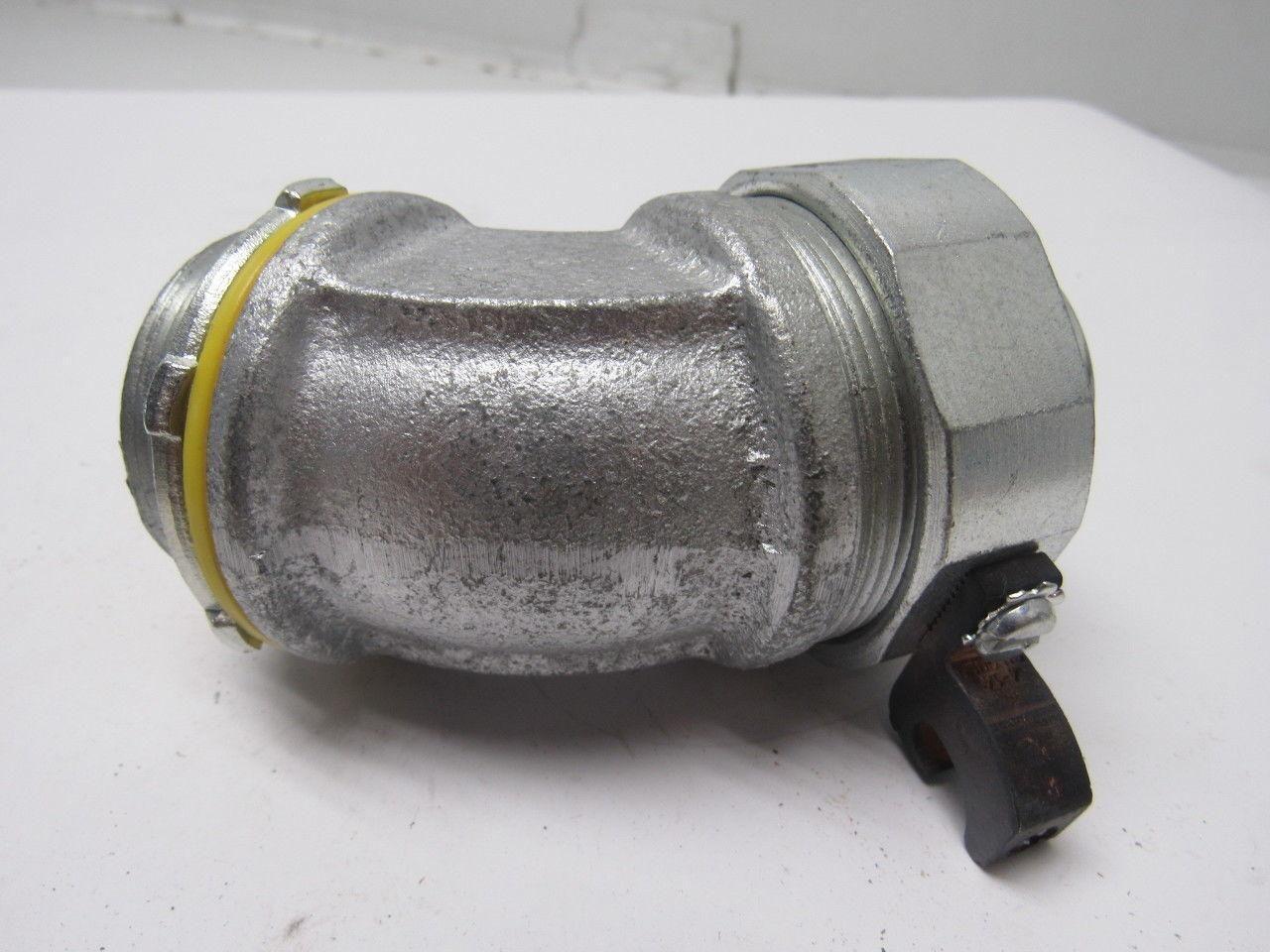 Crouse Hinds Co LTB15045GC 1-1/2" 45° Grounded Liquidtight Connector Lot of 2