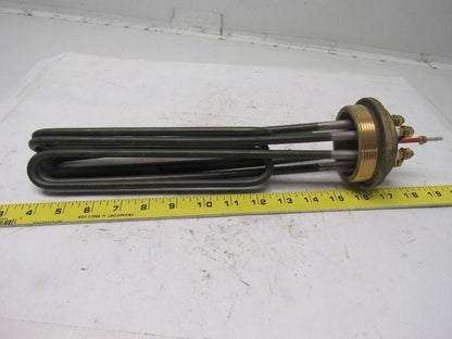 Brass 2-1/2" NPT Threaded Screw Plug Liquid Immersion Heater 240/400V 9000W