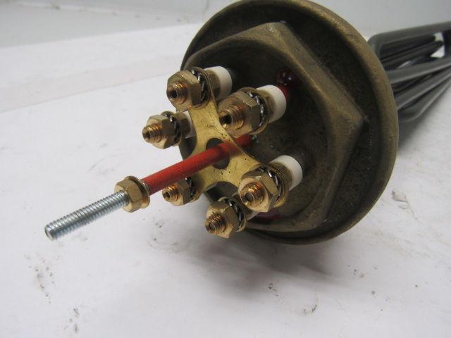 Brass 2-1/2" NPT Threaded Screw Plug Liquid Immersion Heater 240/400V 9000W