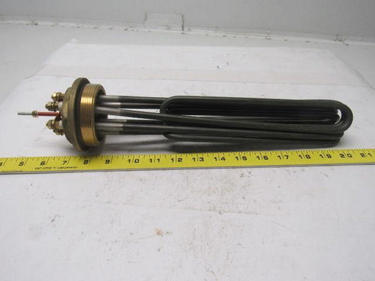 Brass 2-1/2" NPT Threaded Screw Plug Liquid Immersion Heater 240/400V 9000W