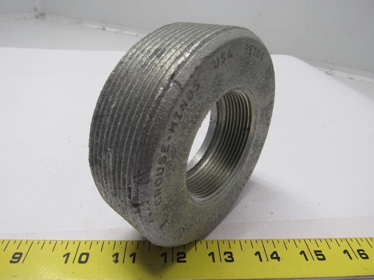 Crouse Hinds Co RE106 Conduit Hub Reducers 4 x 2" Lot of 2