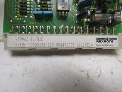 Mannesmann Rexroth VT5062-11/R1E  Proportional Pressure Valve Amplifier Card