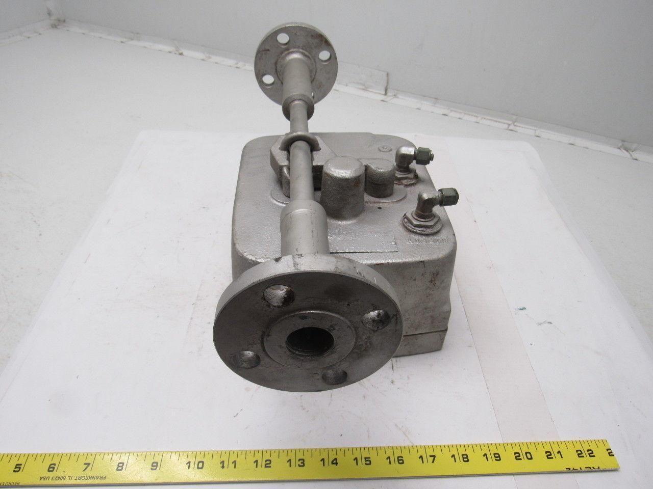W&T Varea-Meter 4-1/4" SS Flange Mount Inline Pneumatic Transmitter 10-100%