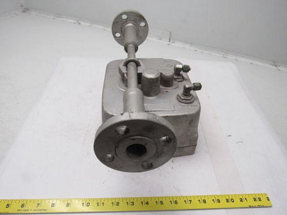 W&T Varea-Meter 4-1/4" SS Flange Mount Inline Pneumatic Transmitter 10-100%