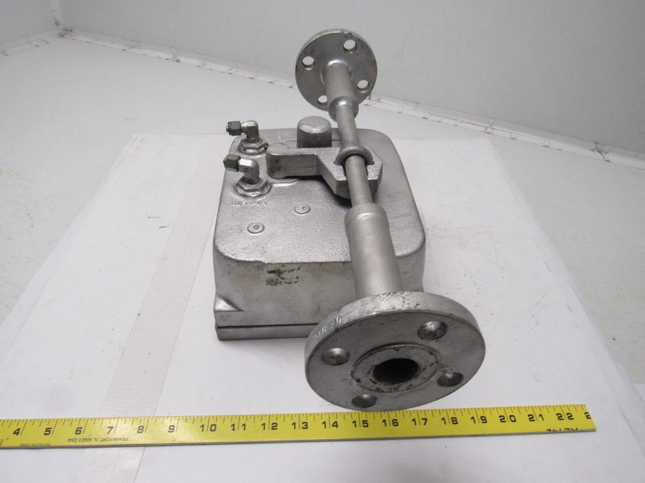 W&T Varea-Meter 4-1/4" SS Flange Mount Inline Pneumatic Transmitter 10-100%
