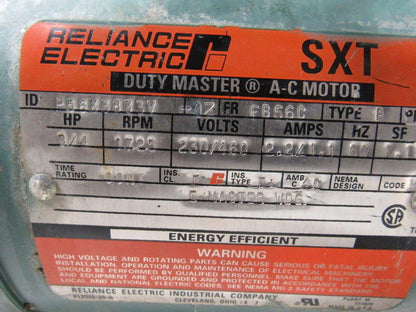 Dodge Reliance 56WM16A Gearmotor 50:1 Reducer 3/4Hp 230/460V 3PH 56C Dual Output