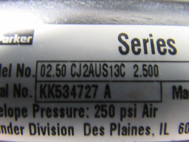 Parker CJ2AUS13C Series 2A 2-1/2" Stroke 5/8" Rod Air Cylinder Button Head Rod
