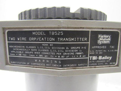 ABB TBI-Bailey TB525 Two Wire ORP/Cation Conductivity Transmitter