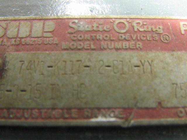 SOR 74V1-K117-M2-CIA-YY Adj. Dead Band Pressure Switch Flange  See Description