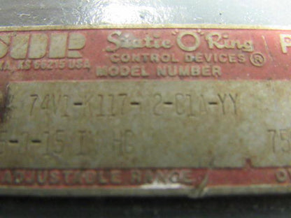 SOR 74V1-K117-M2-CIA-YY Adj. Dead Band Pressure Switch Flange  See Description