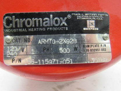 Chromalox ARMTO-2X928 120/240V 1PH 500W Immersion Heater W/Temperature Control