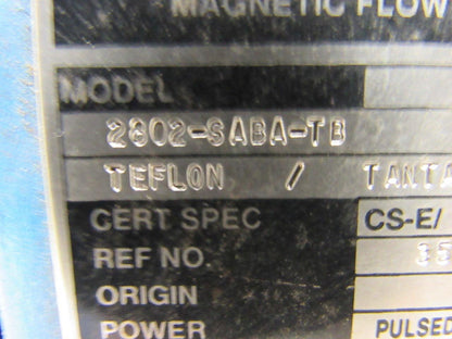 FOXBORO 2802-SABA-TB Magnetic Flowtube 2" Rebuilt Calibrated 0-30GPM W/ Cert.