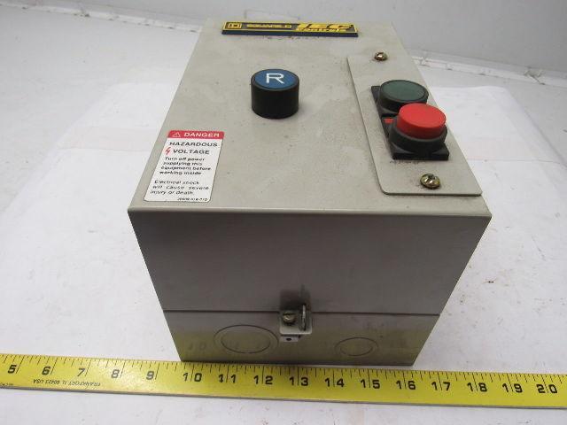 Square D LEDSUD2536G6 IEC Controls Enclosed Motor Starter 120V 60HZ